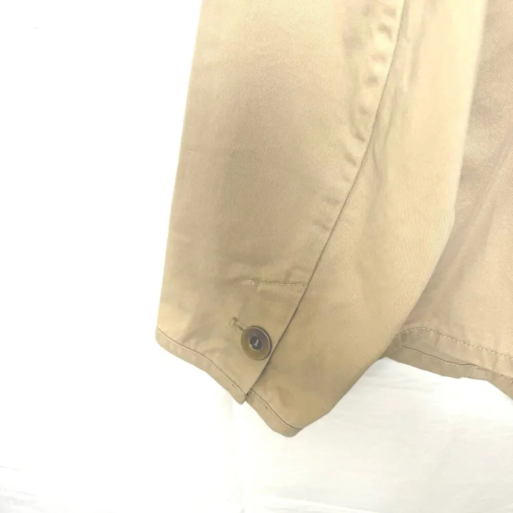 Coldwater Creek Utility Jacket Womens Plus Size 18 Tan Khaki Cotton Cargo Barn